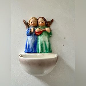Hummel “Angel Duet” #146 Holy Water Basin Font Stoup Wall Pocket Great Condition